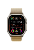 Apple Watch Ultra 2 2024 GPS + Cellular 49mm Natural Titanium Case with Tan Alpine Loop M (MX4F3)